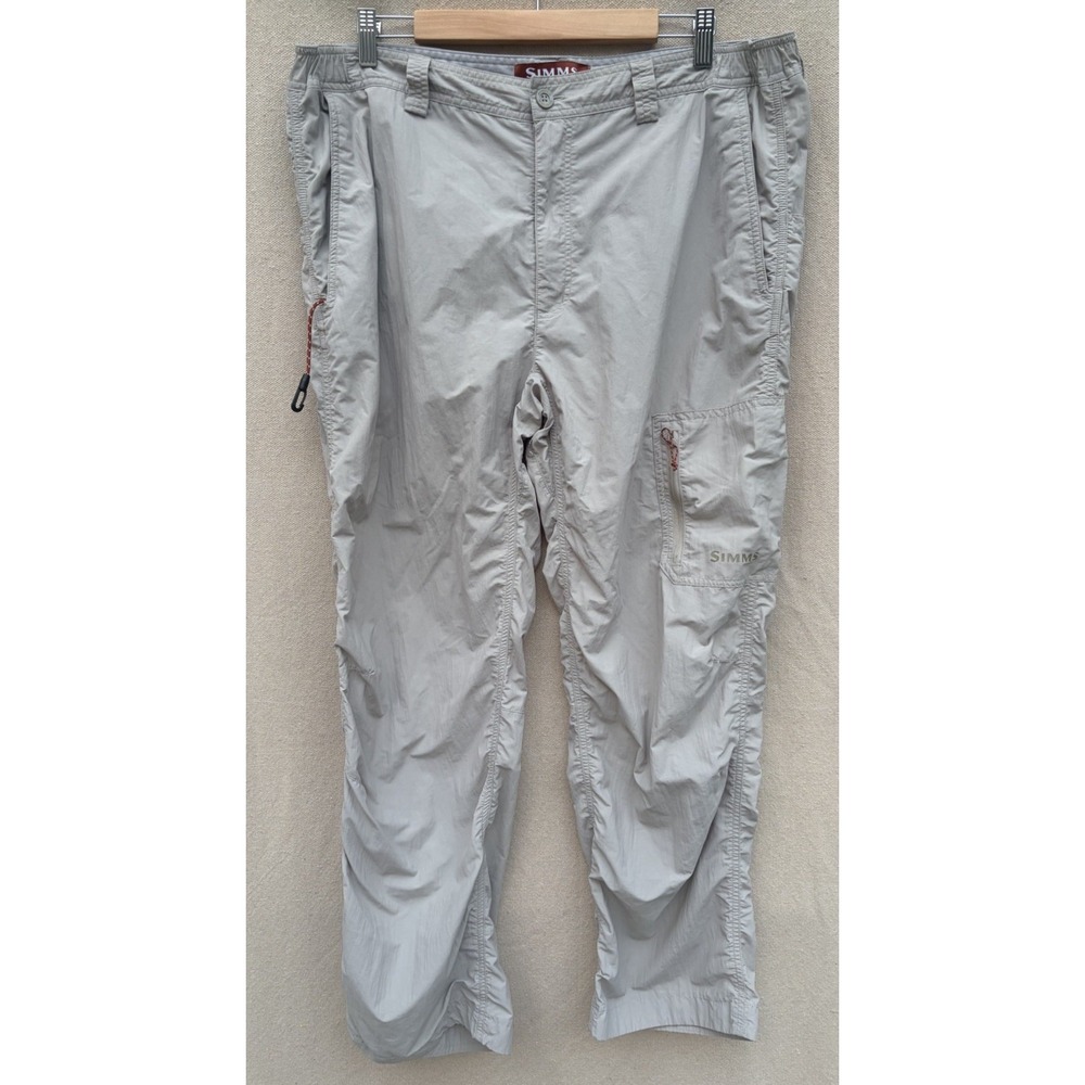 Simms Fishing Pants Mens XL Lt Tan COR3 Lightweight Outdoor Fly Fishing Stretch